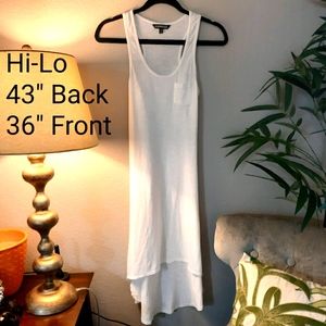 BURN OUT Hi-Lo Dress / Swim Coverup! burn out white!  XS